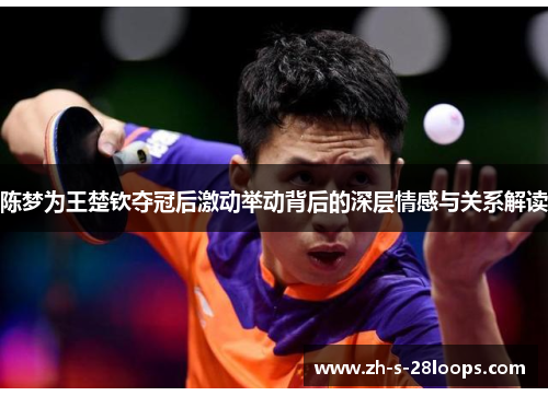 陈梦为王楚钦夺冠后激动举动背后的深层情感与关系解读